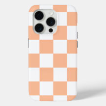Peach Fuzz Checkered Gingham Pattern
