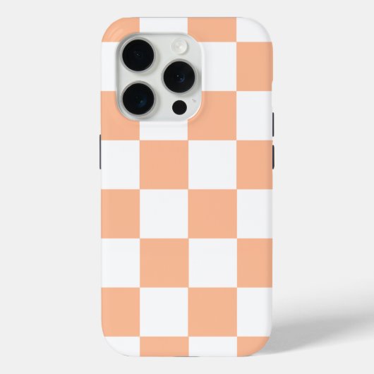 Peach Fuzz Checkered Gingham Pattern Case-Mate iPhone Hülle (Rückseite)