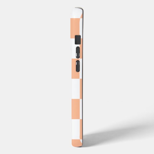 Peach Fuzz Checkered Gingham Pattern Case-Mate iPhone Hülle (Rückseite / Links)