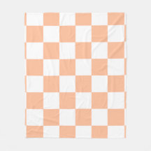 Peach Fuzz Checkered Gingham Pattern
