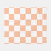 Peach Fuzz Checkered Gingham Pattern Fleecedecke (Vorderseite (Horizontal))