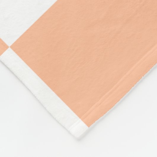 Peach Fuzz Checkered Gingham Pattern Fleecedecke (Ecke)