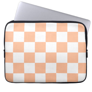 Peach Fuzz Checkered Gingham Pattern Laptopschutzhülle