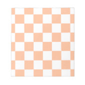 Peach Fuzz Checkered Gingham Pattern Notizblock (Vorderseite)