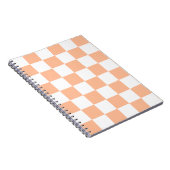 Peach Fuzz Checkered Gingham Pattern Notizblock (Rechte Seite)