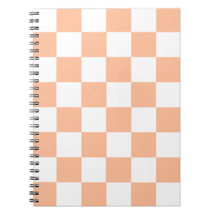 Peach Fuzz Checkered Gingham Pattern Notizblock