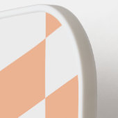 Peach Fuzz Checkered Gingham Pattern Pickleball Schläger (Linke Seite)