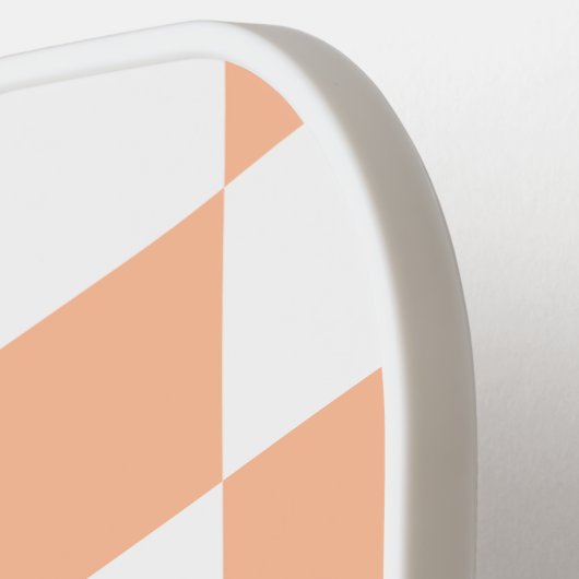 Peach Fuzz Checkered Gingham Pattern Pickleball Schläger (Linke Seite)