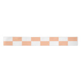 Peach Fuzz Checkered Gingham Pattern Satinband (Vorderseite)