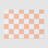 Peach Fuzz Checkered Gingham Pattern Seidenpapier (Vorderseite)