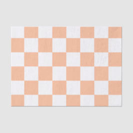 Peach Fuzz Checkered Gingham Pattern Seidenpapier
