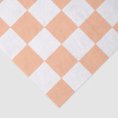 Peach Fuzz Checkered Gingham Pattern Seidenpapier (Ausschnitt)
