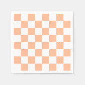 Peach Fuzz Checkered Gingham Pattern Serviette (Vorderseite)