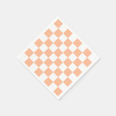 Peach Fuzz Checkered Gingham Pattern Serviette (Ecke)