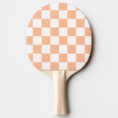 Peach Fuzz Checkered Gingham Pattern Tischtennis Schläger (Rückseite)