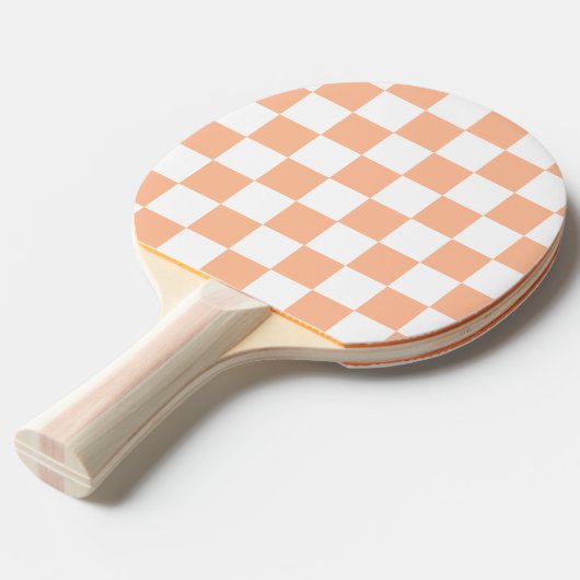 Peach Fuzz Checkered Gingham Pattern Tischtennis Schläger (Vorderseite)