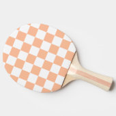 Peach Fuzz Checkered Gingham Pattern Tischtennis Schläger (Seitenansicht)