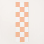 Peach Fuzz Checkered Gingham Pattern Yogamatte (Vorderseite)