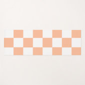 Peach Fuzz Checkered Gingham Pattern Yogamatte (Vorderseite (Horizontal))