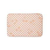 Peach Fuzz Cherry Gingham Pattern Badematte (Vorderseite)