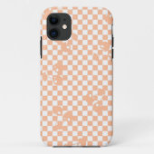 Peach Fuzz Cherry Gingham Pattern Case-Mate iPhone Hülle (Rückseite)