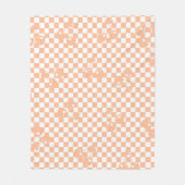 Peach Fuzz Cherry Gingham Pattern Fleecedecke (Vorderseite)