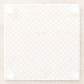 Peach Fuzz Cherry Gingham Pattern Glasuntersetzer (Rückseite)