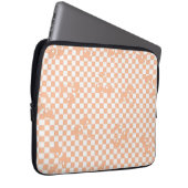 Peach Fuzz Cherry Gingham Pattern Laptopschutzhülle (Vorne Rechts)
