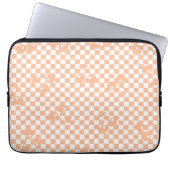 Peach Fuzz Cherry Gingham Pattern Laptopschutzhülle (Vorderseite)