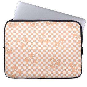 Peach Fuzz Cherry Gingham Pattern Laptopschutzhülle
