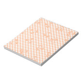Peach Fuzz Cherry Gingham Pattern Notizblock (Rotiert)