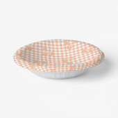 Peach Fuzz Cherry Gingham Pattern Pappteller (Gewinkelt)