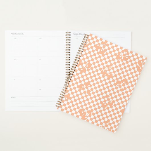 Peach Fuzz Cherry Gingham Pattern Planer (Anzeige)