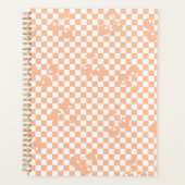 Peach Fuzz Cherry Gingham Pattern Planer (Vorderseite)
