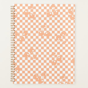 Peach Fuzz Cherry Gingham Pattern Planer
