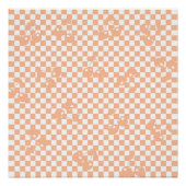 Peach Fuzz Cherry Gingham Pattern Poster (Vorderseite)