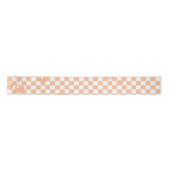 Peach Fuzz Cherry Gingham Pattern Satinband (Vorderseite)