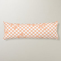 Peach Fuzz Cherry Gingham Pattern