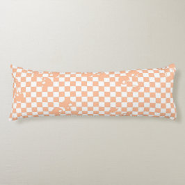Peach Fuzz Cherry Gingham Pattern Seitenschläferkissen