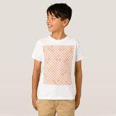 Peach Fuzz Cherry Gingham Pattern T-Shirt (Vorne ganz)