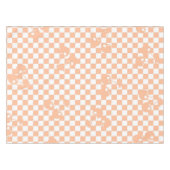 Peach Fuzz Cherry Gingham Pattern Tischdecke (Vorderseite (Horizontal))