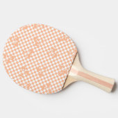 Peach Fuzz Cherry Gingham Pattern Tischtennis Schläger (Seitenansicht)
