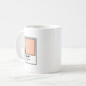 Peach Fuzz Color of the Year 2024 Coffee Tasse (Vorderseite Links)