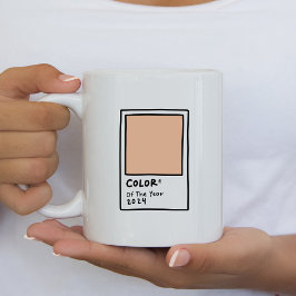 Peach Fuzz Color of the Year 2024 Coffee Tasse