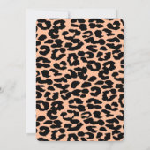 Peach fuzz Cool Trendy whimsy Leopard süß 16 Einladung (Rückseite)