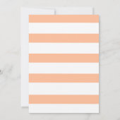 Peach fuzz Cooler Spaß Neon rosa Typografie Streif Einladung (Rückseite)