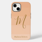 Peach Fuzz Custom Monogram Name Case-Mate iPhone Hülle (Rückseite)