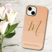 Peach Fuzz Custom Monogram Name Case-Mate iPhone Hülle
