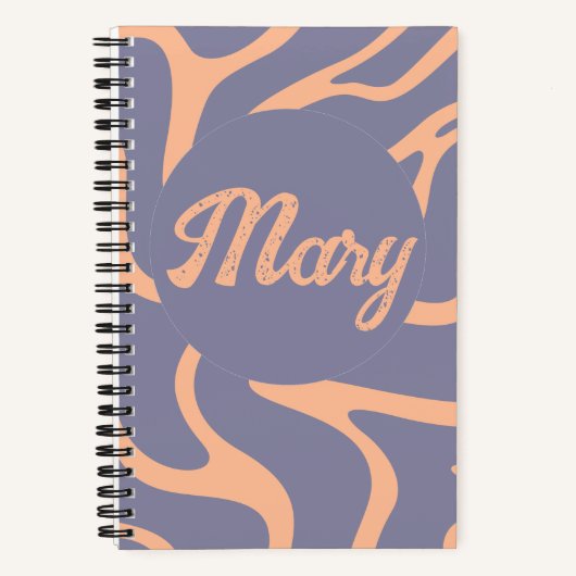 Peach Fuzz Elegance: Personalisierter Muttertag Notizblock (Vorderseite)