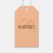 Peach Fuzz Eleganter Personalisierter Name Geschenkanhänger (Vorderseite)